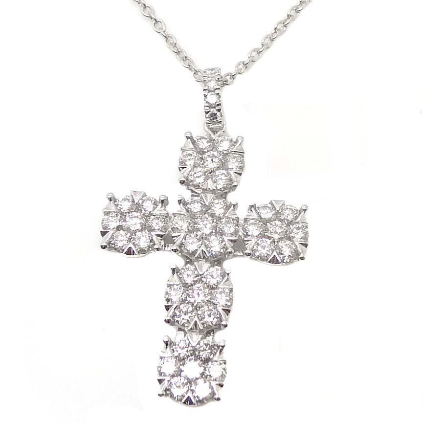 
                
                    Load image into Gallery viewer, Diamond Cross Necklace NL40326W4D1
                
            