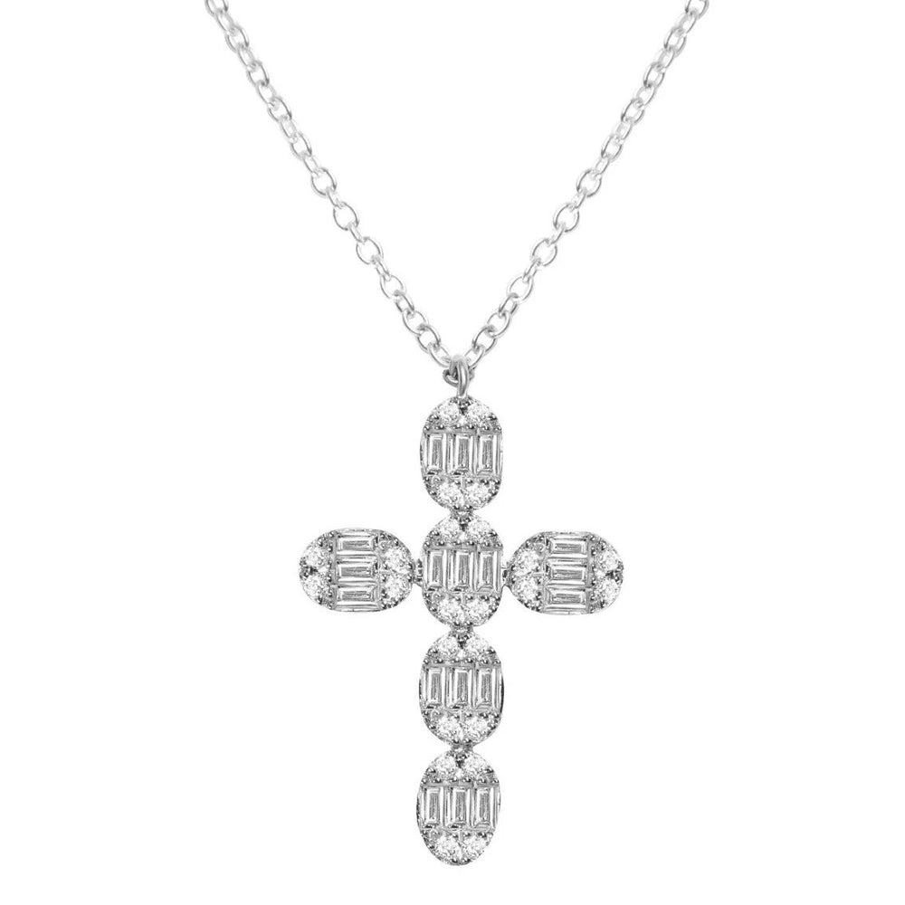 
                
                    Load image into Gallery viewer, Diamond Cross Necklace NL40329
                
            