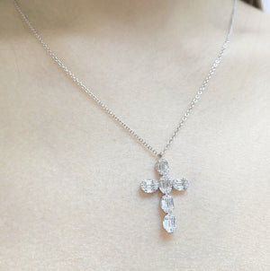 
                
                    Load image into Gallery viewer, Diamond Cross Necklace NL40329
                
            