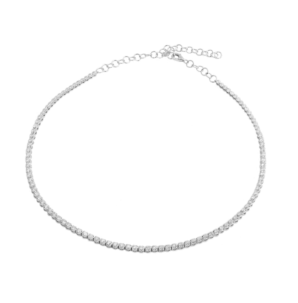 
                
                    Load image into Gallery viewer, 2ct (Half Way) Diamond Tennis Necklace NL2HFBW4D1-2T
                
            