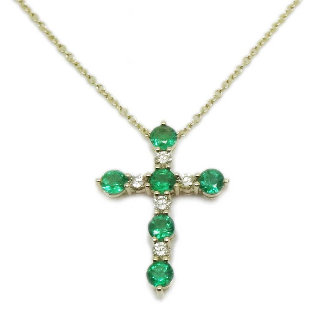 
                
                    Load image into Gallery viewer, Emerald &amp;amp; Diamond Necklace NL40479Y4EM2
                
            