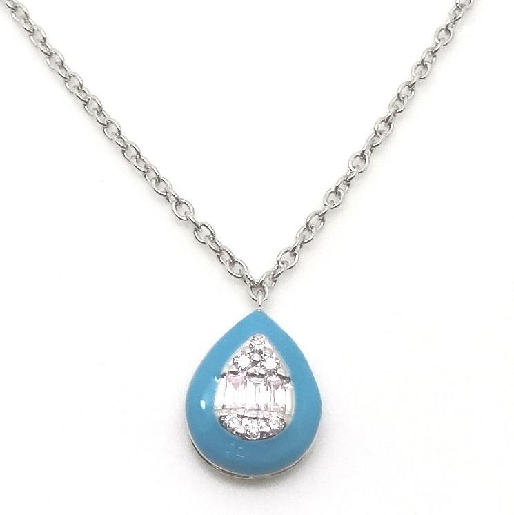 
                
                    Load image into Gallery viewer, Enamel Diamond Necklace NL40624
                
            