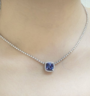 
                
                    Load image into Gallery viewer, Gemstone &amp;amp; Diamond Necklace NL41319
                
            