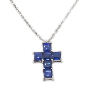 
                
                    Load image into Gallery viewer, Gemstone Cross Necklace NL41646
                
            