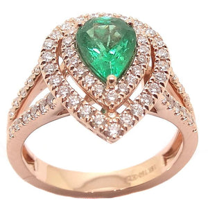 
                
                    Load image into Gallery viewer, Emerald &amp;amp; Diamond Ring R39930
                
            