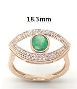 Emerald Evil Eye Ring R40075