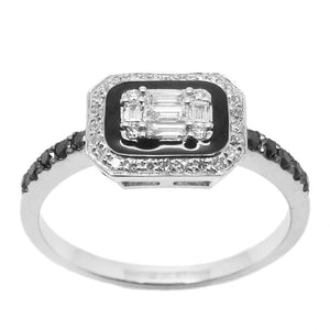 
                
                    Load image into Gallery viewer, Enamel &amp;amp; Diamond Ring R40831-6.5#
                
            