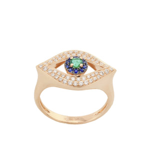 
                
                    Load image into Gallery viewer, Evil Eye Ring R41004
                
            