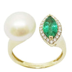Emerald & Pearl Ring R41025