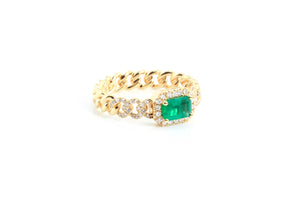 
                
                    Load image into Gallery viewer, Radiant Cut Emerald Ring R41152
                
            