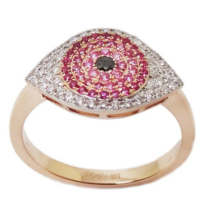 
                
                    Load image into Gallery viewer, Gemstone Evil Eye Ring R41217
                
            