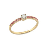 Gemstone & Diamond Ring R41528-6.5#