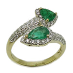 Emerald and Diamond Ring R42267Y4EM-6.5
