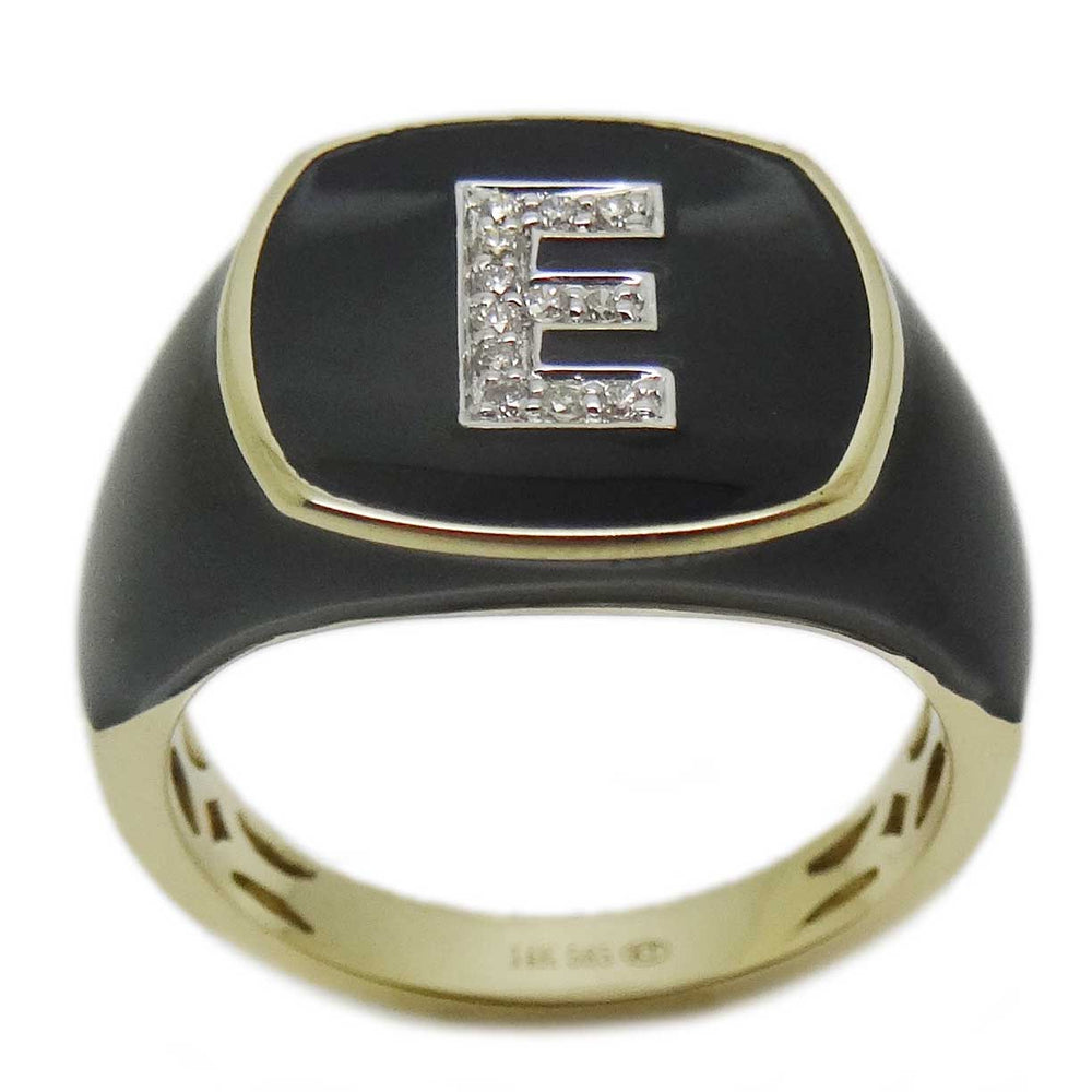 Enamel and Diamond Ring R42274Y4EL-6.5