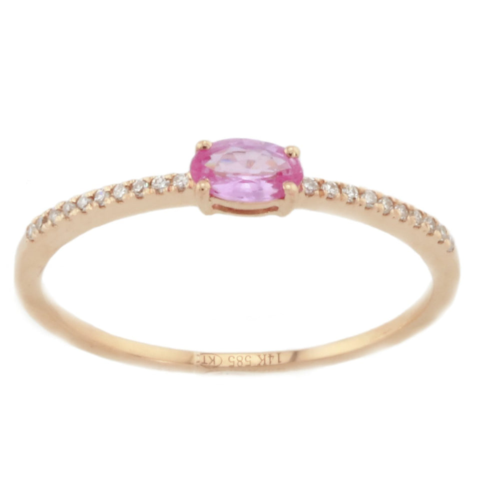 Pink Sapphire & Diamond Ring R33896